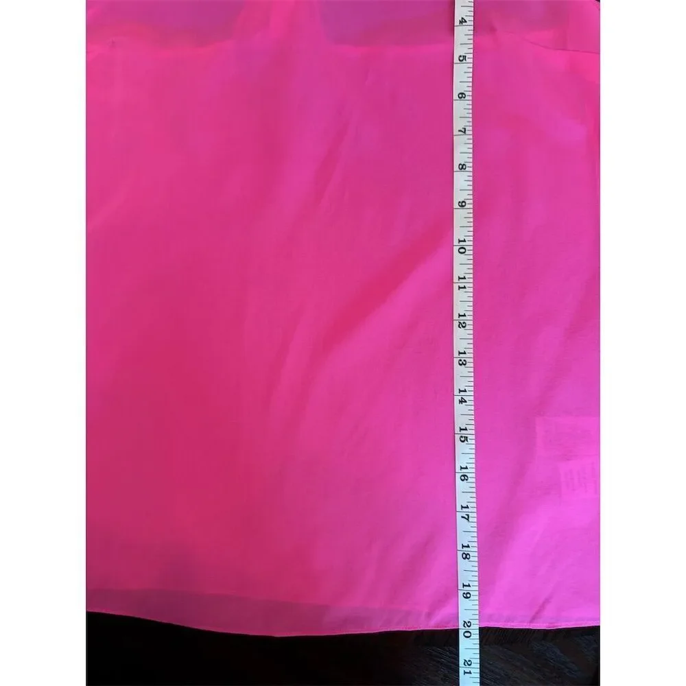 Lilly Pulitzer Women's Silk Tank Top‎ Pink with elegant back Detail Size M